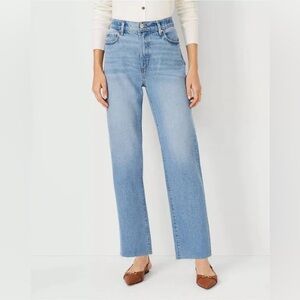 Ann Taylor high rise fresh cut straight jeans